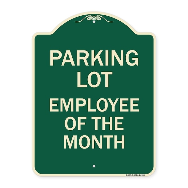 Employee of the Month Heavy-Gauge Aluminum Architectural Sign, 24" x 18", G-1824-24105